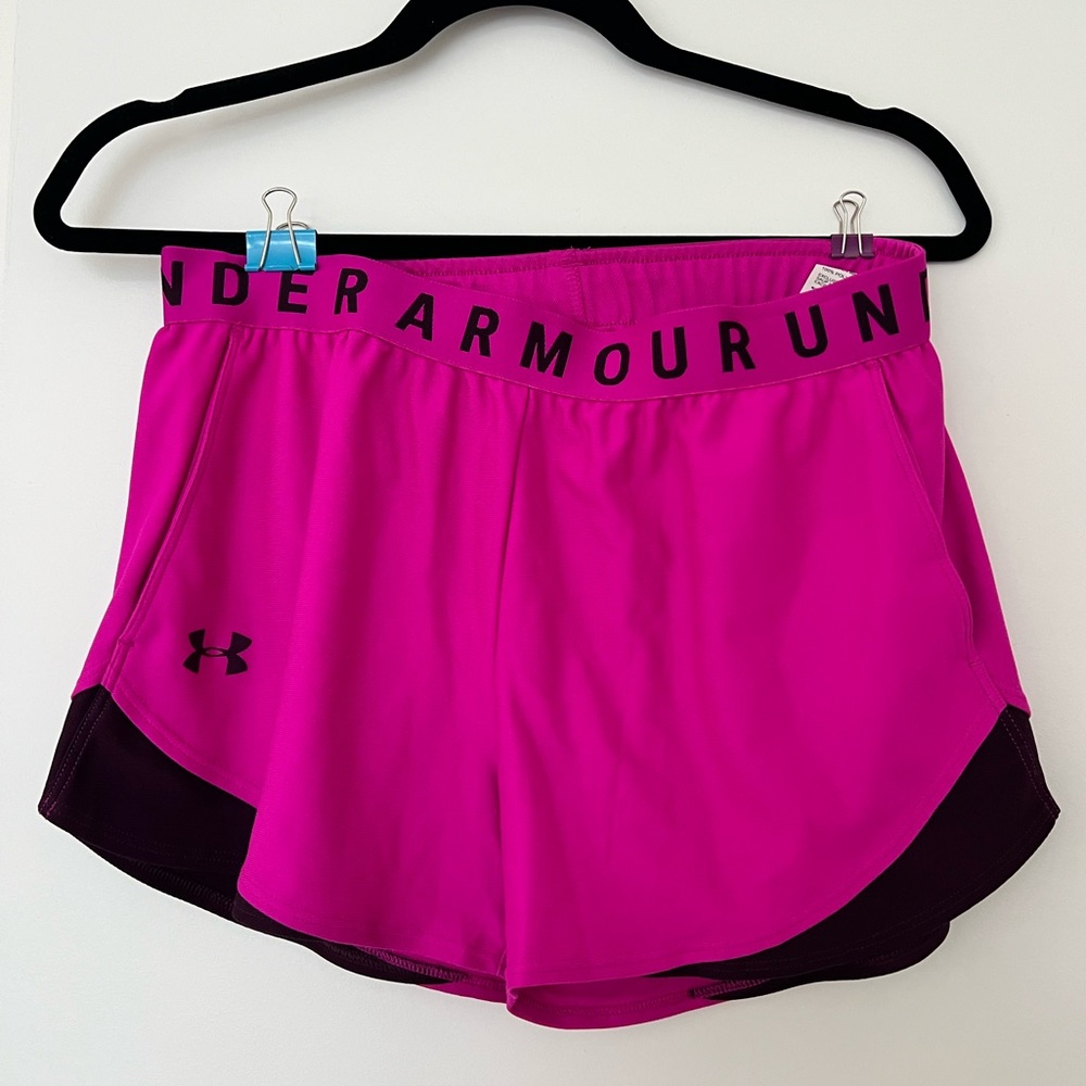 Under Armour Women's Magenta Running Shorts